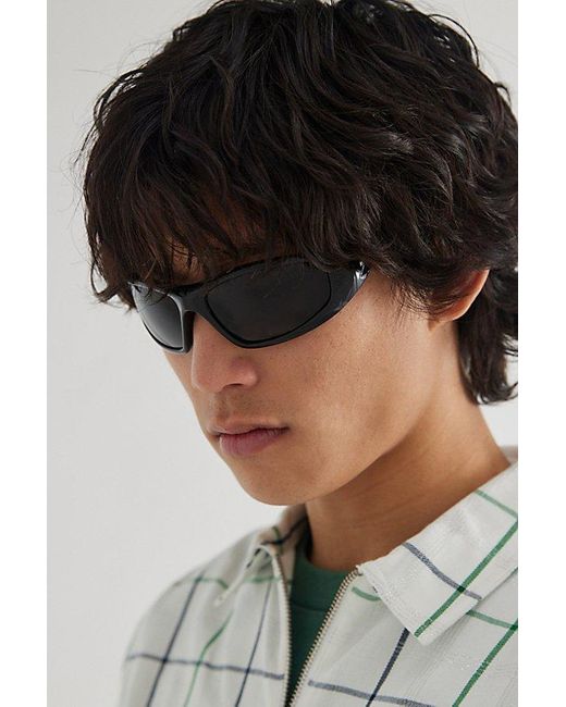 Urban Outfitters Black Neo Combo Shield Sunglasses for men