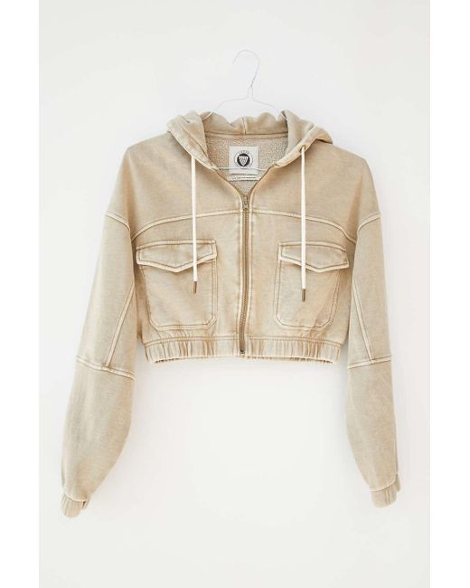fleece cropped hoodie