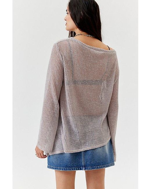 Urban Renewal Gray Remnants Off-Shoulder Slouchy Tunic
