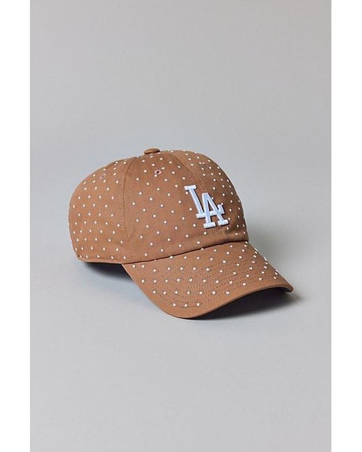 Mitchell & Ness Gray Mlb Los Angeles Dodgers Polka Dot Dad Hat