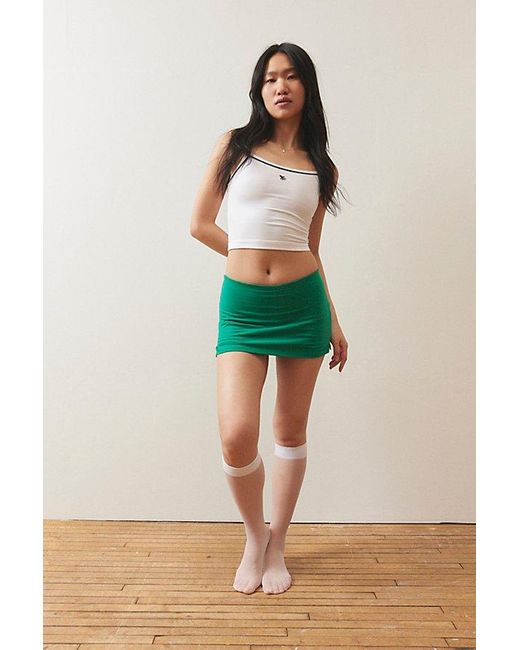 Out From Under Green Bec Low-Rise Micro Mini Skort