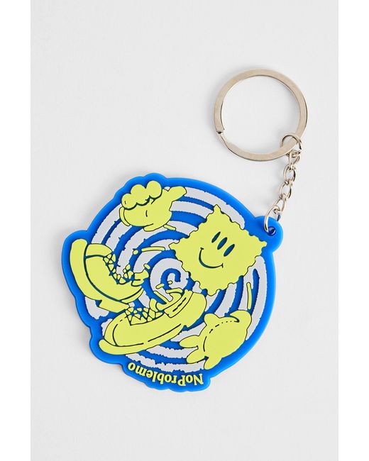 No Problemo Blue Acid Keychain for men
