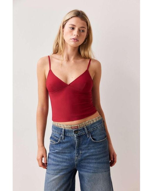 Out From Under Red Je T'aime Stretch Cami Top