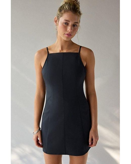 Kimchi Blue Black Becca Open Tie-Back Fit-And-Flare Mini Dress