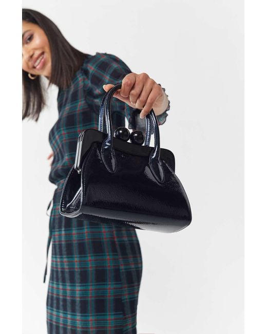 Urban Outfitters Black Tiffany Kiss Lock Bag