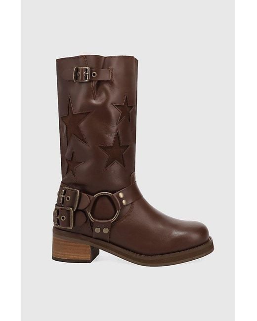 Dingo Brown Blacklist Star Leather Boot
