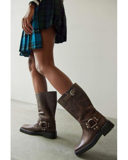 Vagabond Black Eyra Moto Boot In Brown,at Urban Outfitters