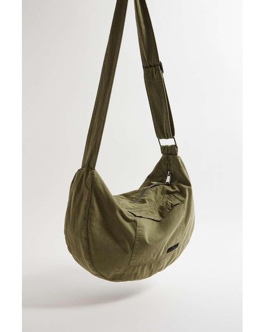 BDG Metallic Khaki Tech Pocket Sling Bag for men