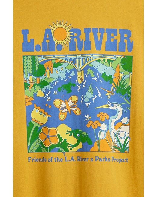 Parks Project Yellow Welcome To La Long Sleeve Tee for men
