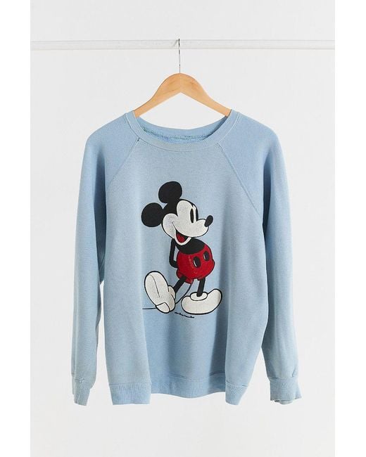 Urban Outfitters Vintage '90s Light Blue Mickey Mouse Sweatshirt