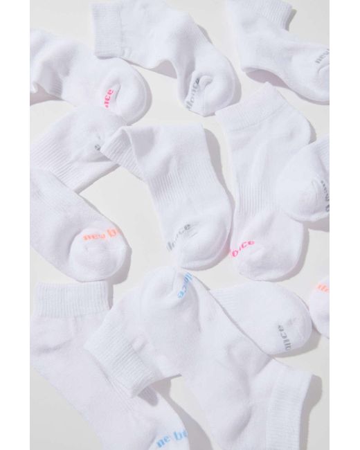 New Balance Performance Quarter Sock 6pack in Blue Lyst