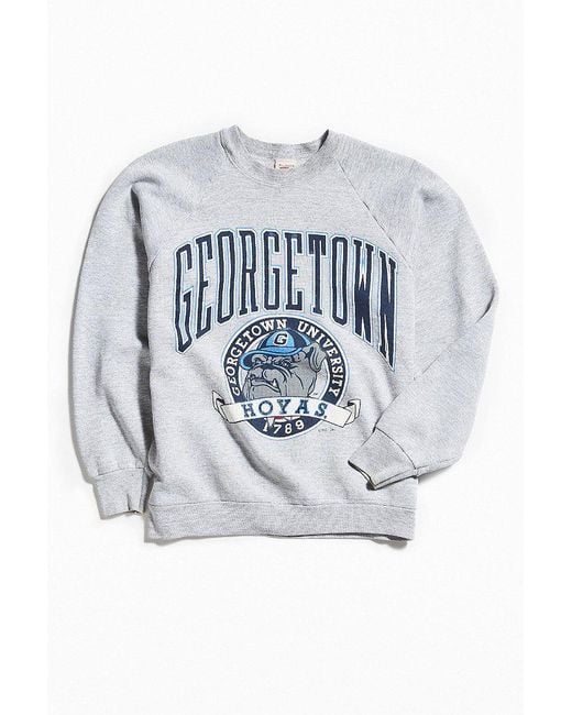 Urban Outfitters Vintage Champion Georgetown Crew Neck Sweatshirt in Gray  for Men | Lyst