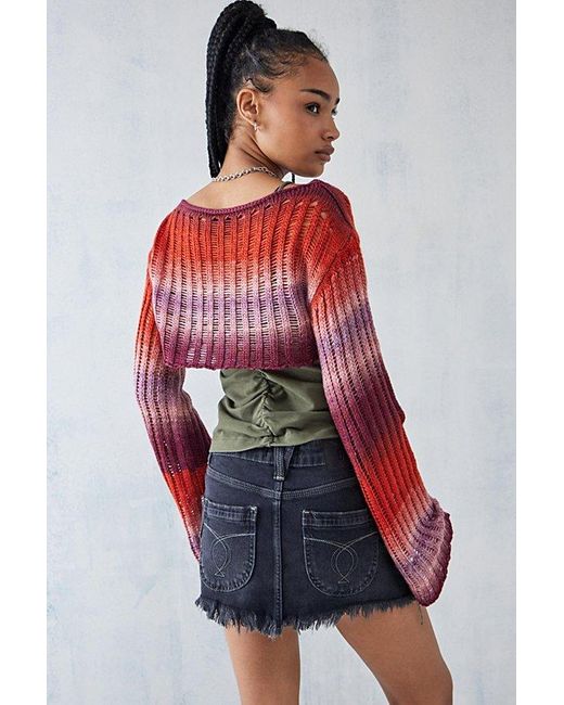 Urban Outfitters Uo Space-Dye Laddered Knit Shrug
