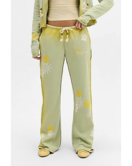 Jaded London Yellow Cleo Sunfade Joggers