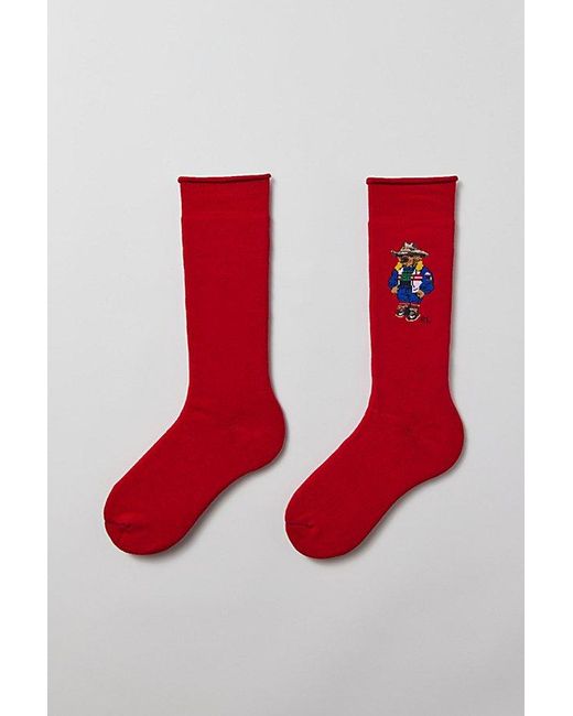 Polo Ralph Lauren Red Sun Valley Bear Crew Sock for men