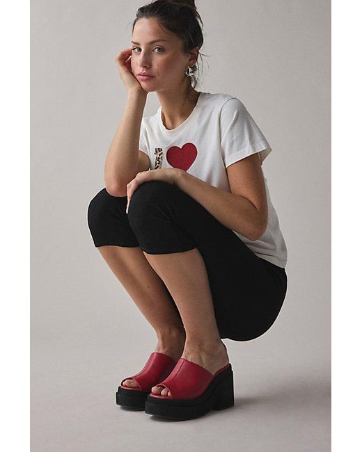Raid London Red Uo Pippa Platform Mule