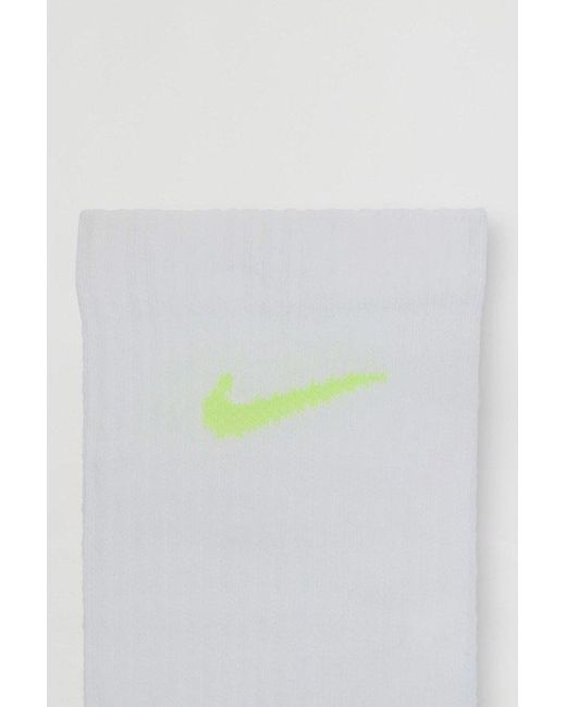 Nike White Everyday Plus Cushioned Crew Sock 6-Pack for men