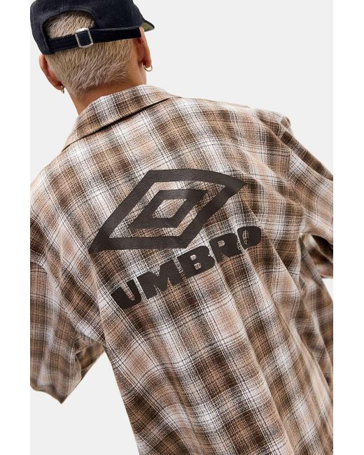 Umbro Uo Exclusive Brown Checked Shirt for men