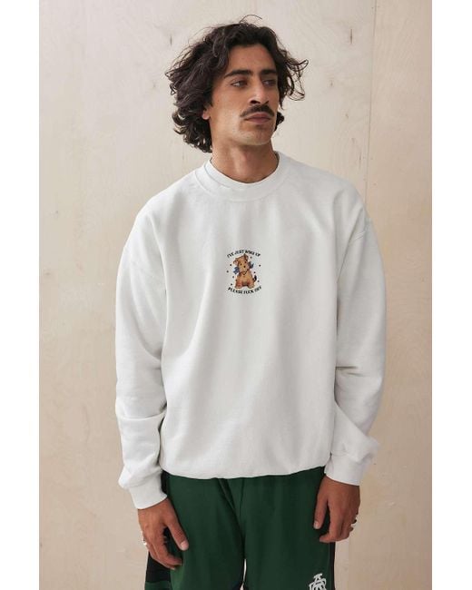 Urban Outfitters Uo White Just Woke Up Sweatshirt for men