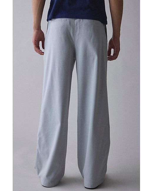 Urban Outfitters Blue Uo Pinstripe Pull-On Trouser Pant for men
