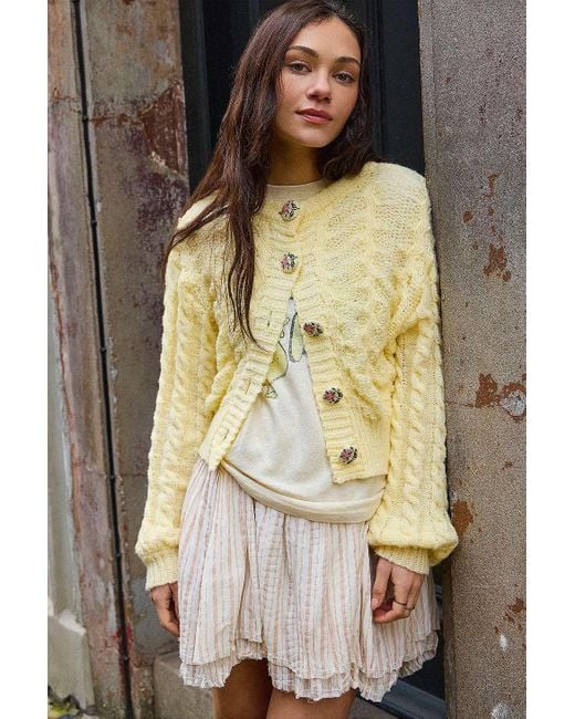 Kimchi Blue Natural Posie Cardigan