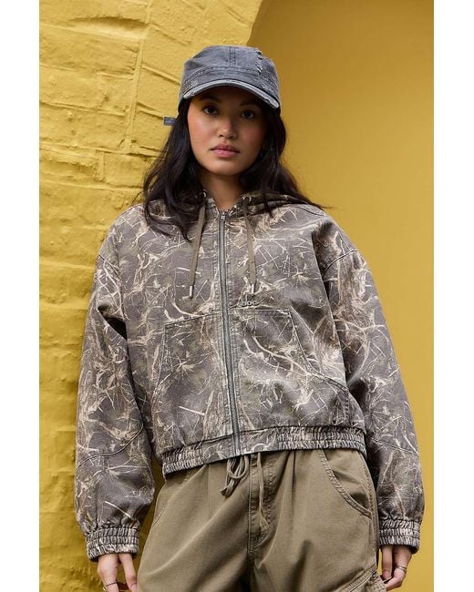 BDG Gray Daria Camo Skate Jacket