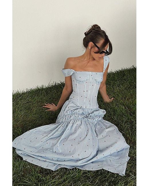 WeWoreWhat Metallic Tiered Maxi Skirt
