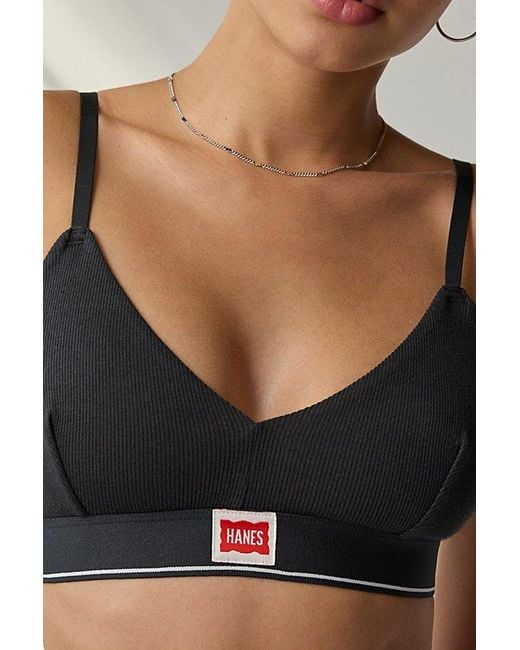 Hanes Brown Uo Exclusive Jersey Knit Triangle Bralette Top