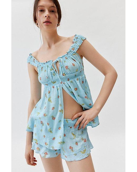Out From Under Blue Lilly Babydoll Tank Top
