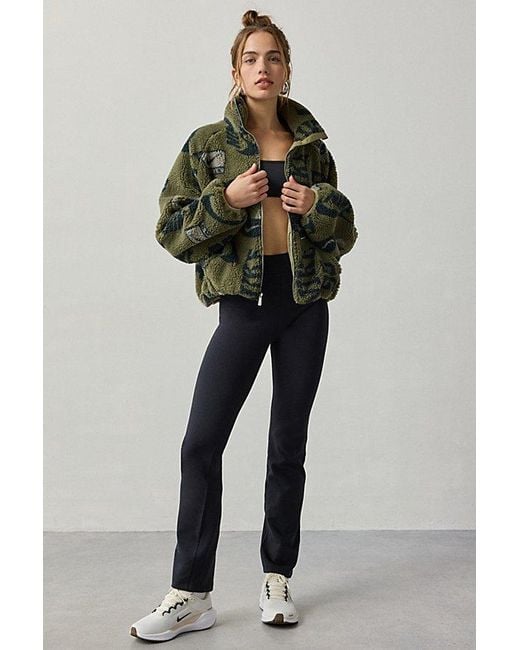 Nike Green Sportswear High-Pile Fleece Zip-Up Jacket