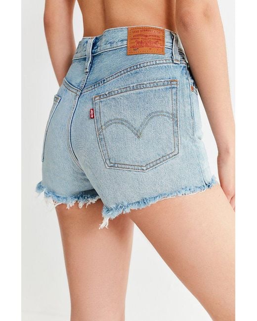 Levi's Levi's 501 Mid-rise Denim Short – Guiding Light in Blue | Lyst