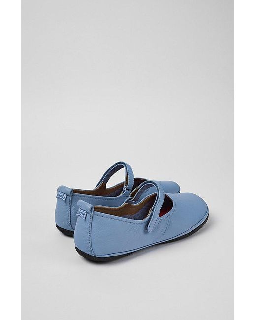 Camper Blue Right Leather Ballet Flat