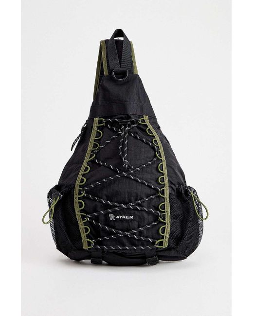 Ayker Black Bungee Single-strap Backpack for men