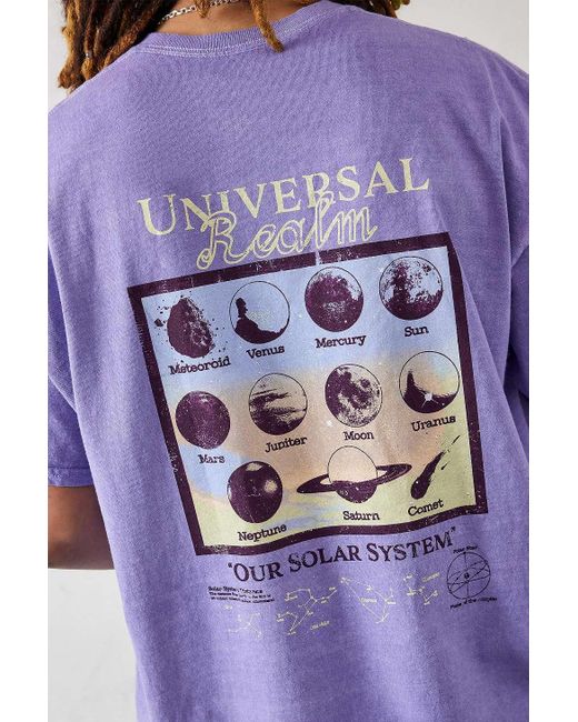 Urban Outfitters Purple Uo Universe Realm T-shirt for men