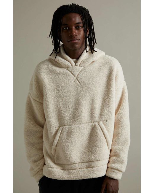 Standard Cloth Cozy Sherpa Oversized Hoodie Sweatshirt in Natural for Men |  Lyst Canada