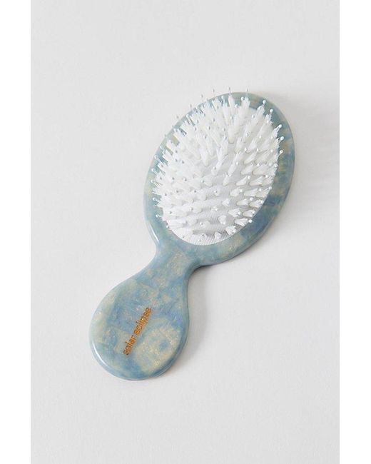 Solar Eclipse Blue Hand-Painted Handbag Hero Mini Paddle Brush