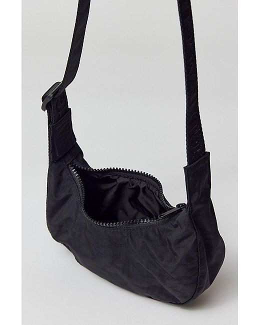 Baggu Black Uo Exclusive Mini Nylon Crescent Bag