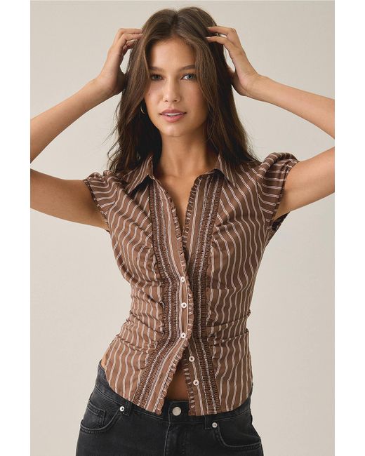 BDG Natural Bryn Button-down Utility Shirt