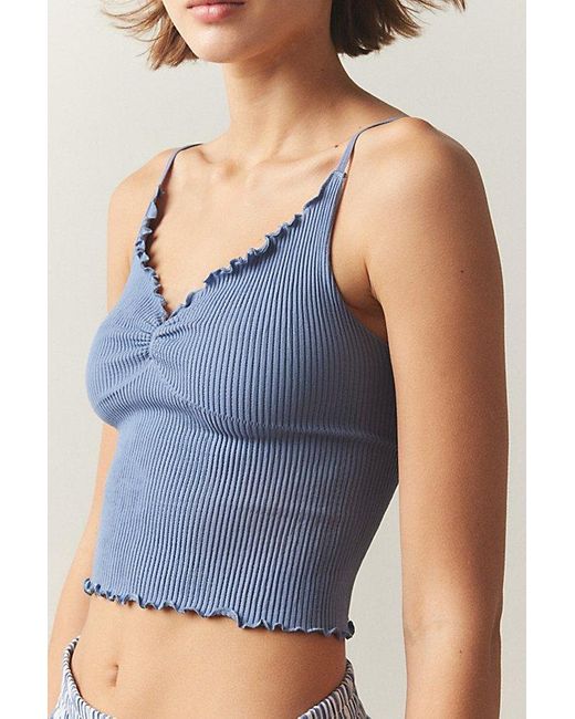 Out From Under Blue Aurelia Seamless Ribbed Cami