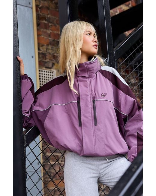 iets frans Purple Talia Panelled Shell Jacket