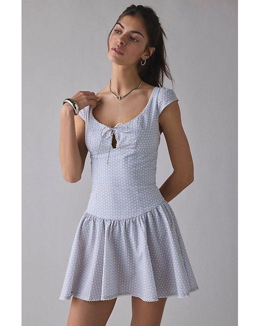 kimchi and blue dress Urban Outfitters Kimchi Blue Cora Lace-Trim Asymmetrical Midi Dress 69.00