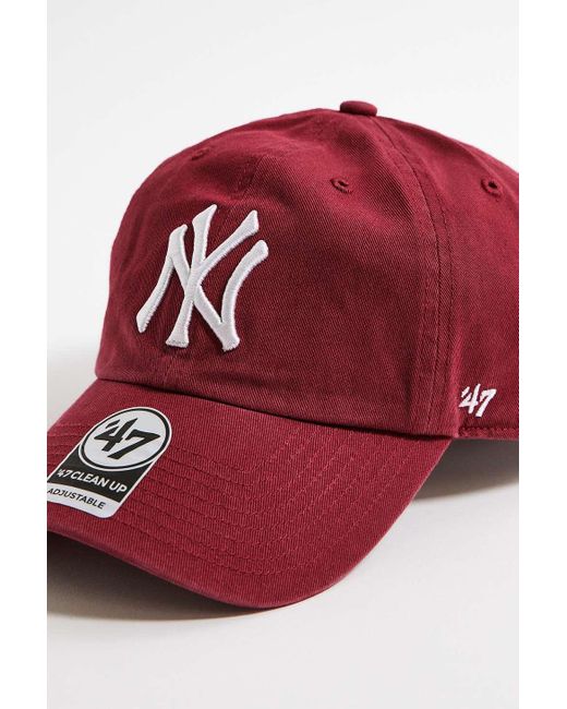'47 Red Ny Yankees Clean Up Cap