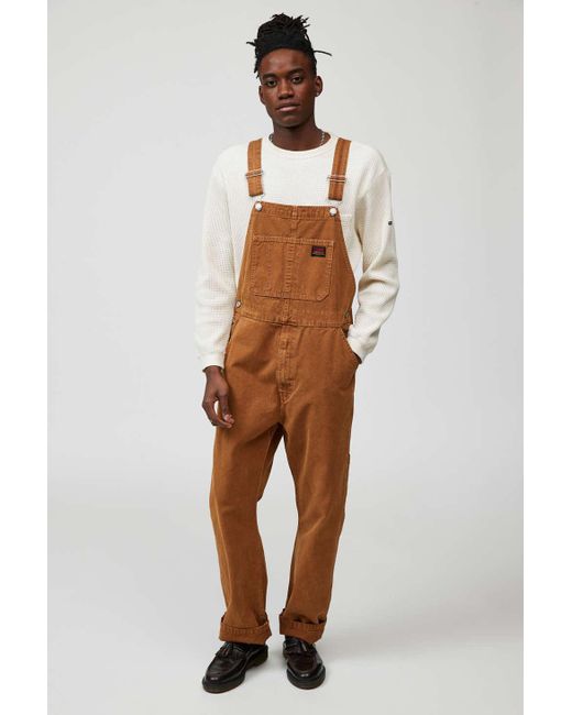 carhartt striped overalls men's