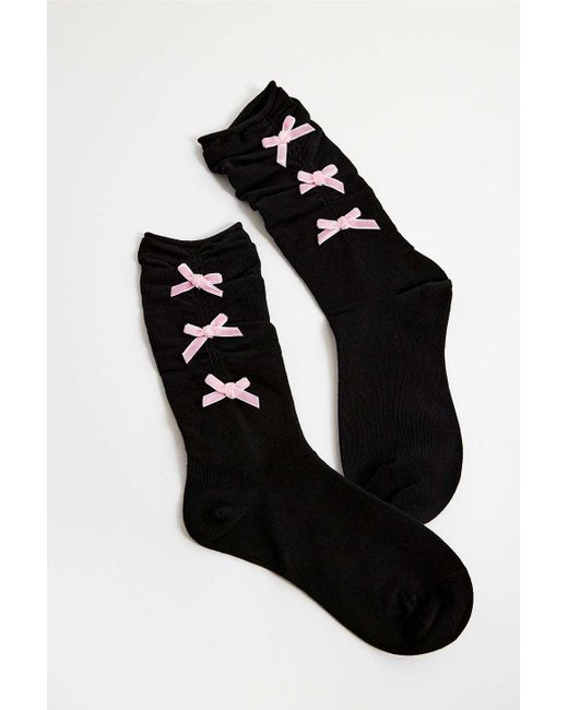 Out From Under Black Bow Socks