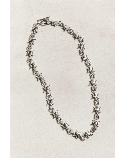 Urban Outfitters Multicolor Barbed Wire Necklace for men