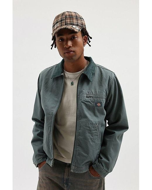 Dickies Collared Lined Denim Work Jacket in Gray for Men Lyst