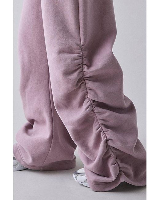 1st Position By Tinashe Purple Uo Exclusive Nasty Girl Ruched Wide Leg Sweatpant