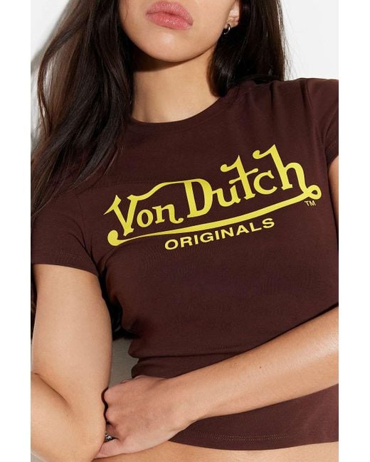Von Dutch Brown Logo Baby T-shirt