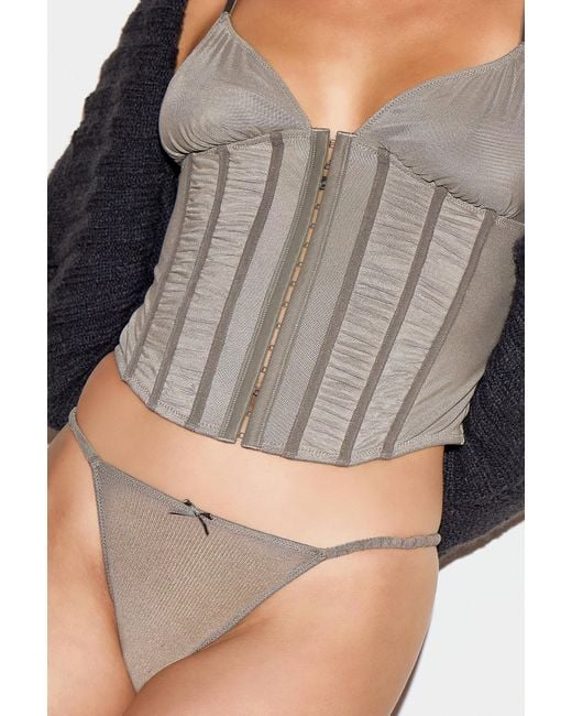 Out From Under Gray Matchback Thong