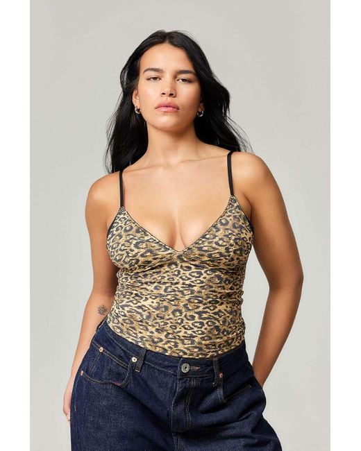 Out From Under Blue Je T'aime Leopard Print Cami